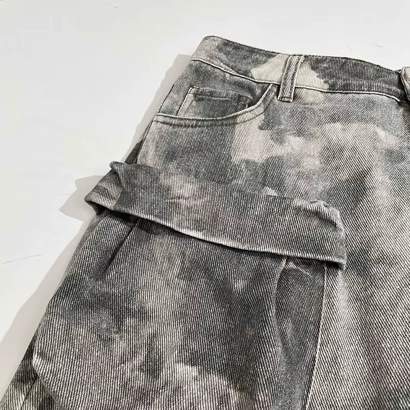 Camouflage Multi Pocket Workwear Pants Loose 