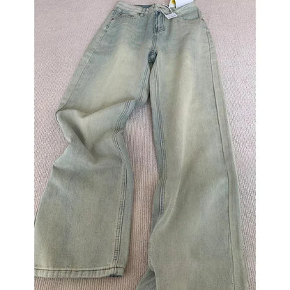 Volcanic Ash - Black Acid Washed Baggy Denim Jeans