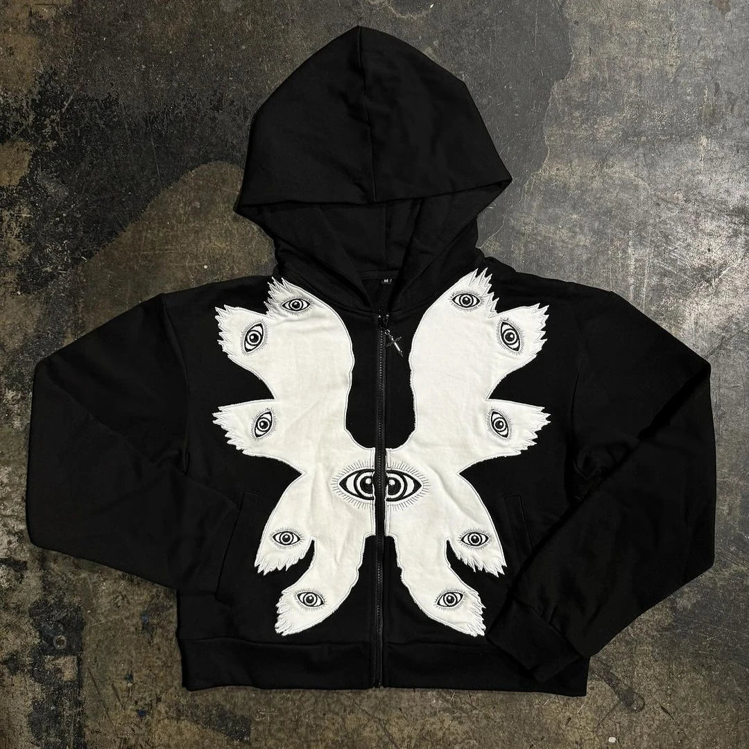 "Fear not Ye mortal" Gothic Angel hoodie Sweater Y2k
