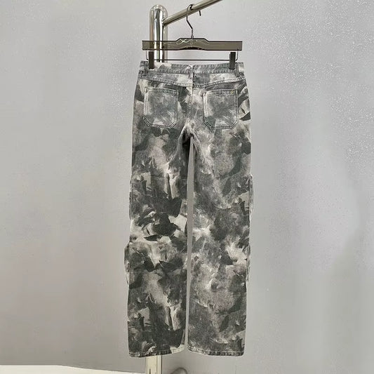 Camouflage Multi Pocket Workwear Pants Loose 